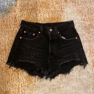 Black Levi shorts. Size 24.